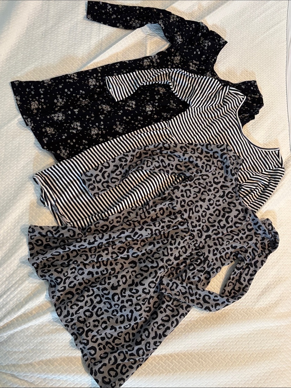 NWOT Girl’s Old Navy Black & Gray Patterned Long-Sleeve Dress Collection